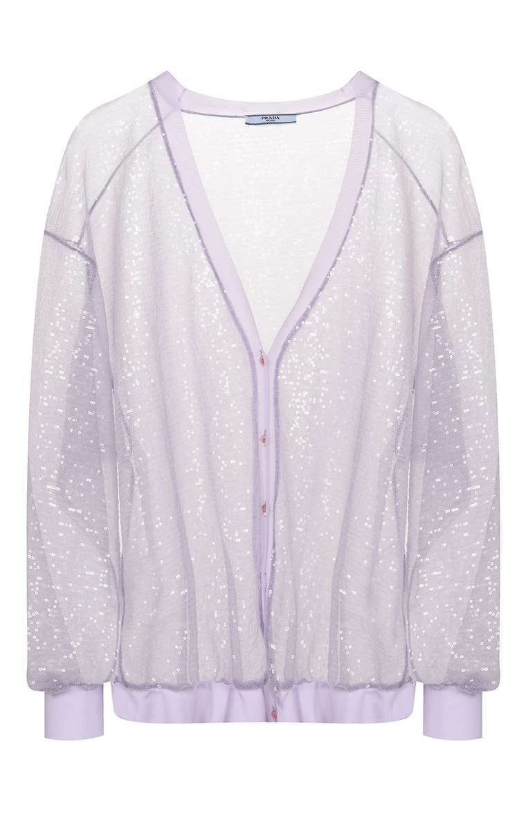 Кардиган с отделкой пайетками PRADA, арт. P443FR-1Z4T-F0014, фото 1