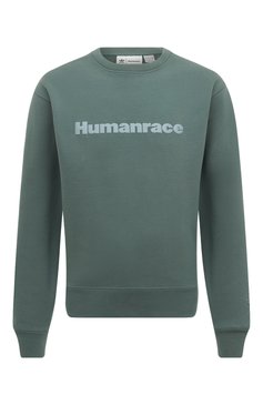 Мужской хлопковый свитшот adidas originals x pharrell williams ADIDAS ORIGINALS зеленого цвета, арт. HK6694 | Фото 1 (Материал внешний: Хлопок; Длина (для топов): Стандартные; Рукава: Длинные; Мужское Кросс-КТ: свитшот-одежда; Принт: С принтом; Стили: Спорт-шик)