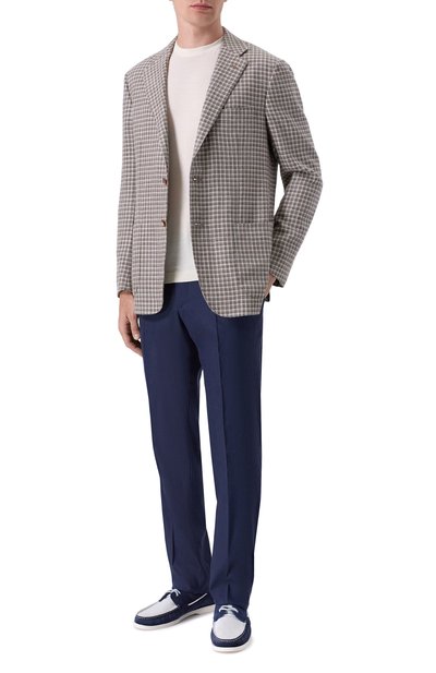 Мужские замшевые топсайдеры KITON, арт. USSA264N0141602