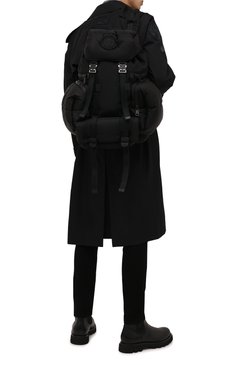 Мужской текстильный рюкзак area MONCLER черного цвета, арт. G2-09A-5A601-00-02T02 | Фото 5 (Ремень/цепочка: Н�а ремешке; Материал: Текстиль; Размер: large; Сумки-технические: Рюкзаки - большие)