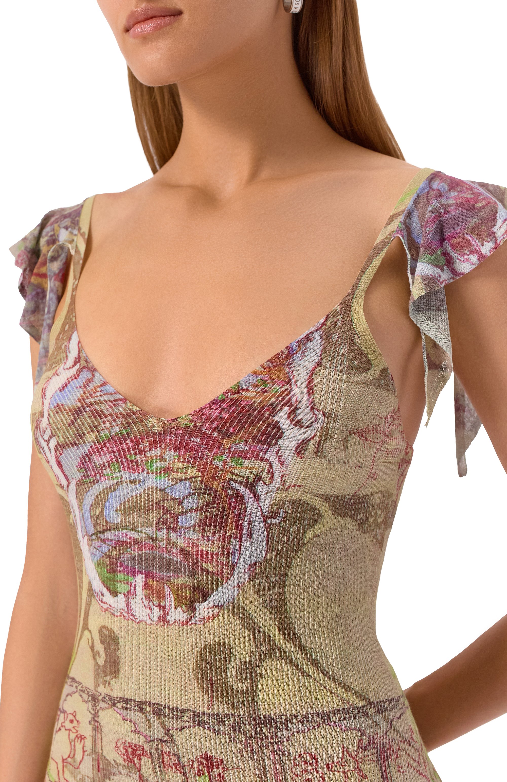 Хлопковое платье DIESEL разноцветного цвета по цене 48600 руб., арт. A18871/0AFBZ, фото 5 Хлопковое платье DIESEL, арт. A18871/0AFBZ, фото 5