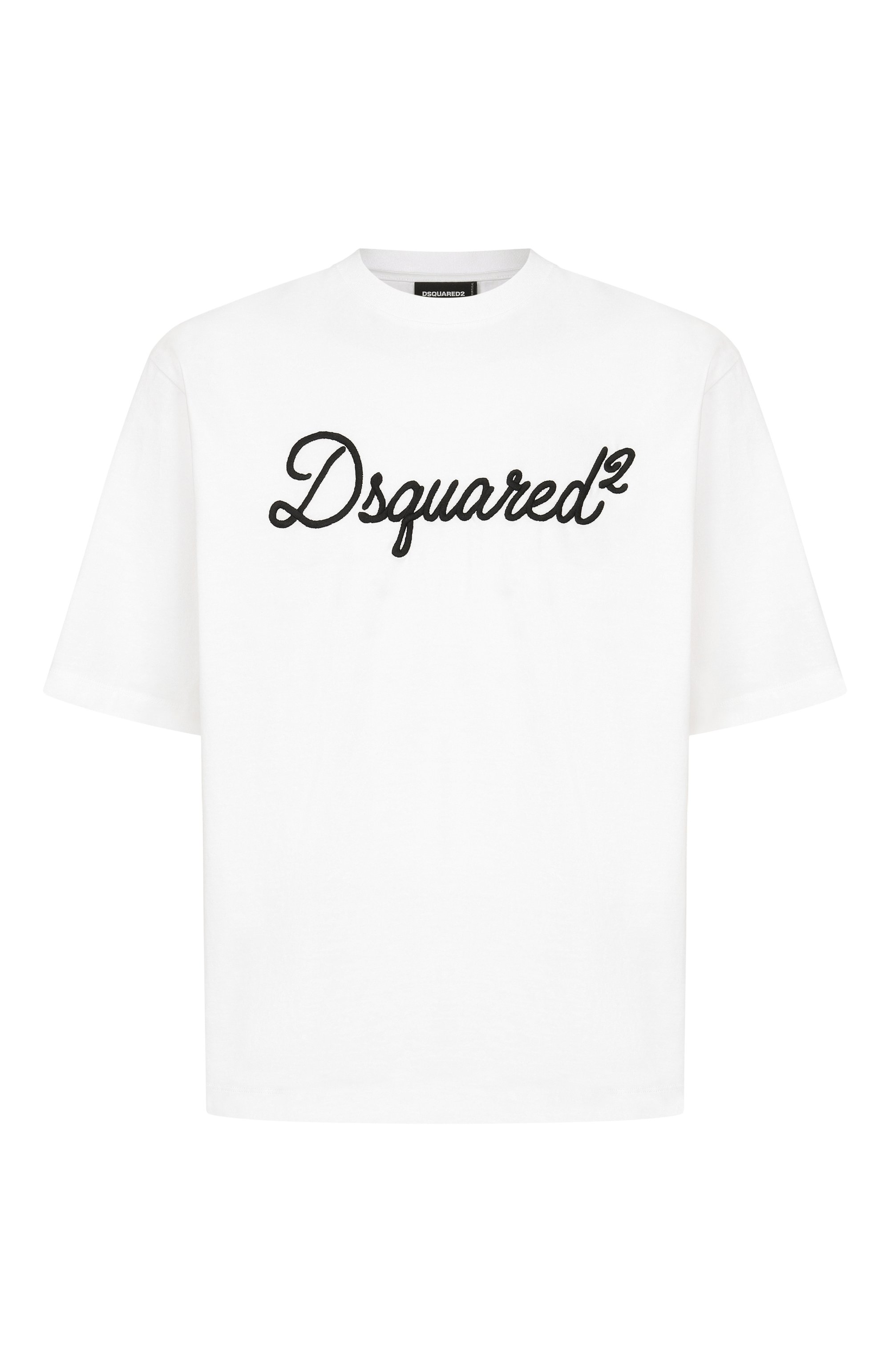 Хлопковая футболка DSQUARED2 белого цвета по цене 27850 руб., арт. S74GD1524/D20106, фото 1 Хлопковая футболка DSQUARED2, арт. S74GD1524/D20106, фото 1