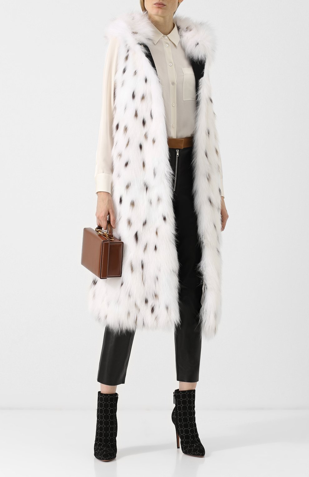 Жилет с капюшоном из меха лисы YVES SALOMON, арт. 9WYG74010FF1X, фото 2