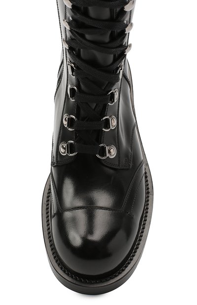 Кожаные сапоги DOLCE & GABBANA черного цвета по цене 177500 руб., арт. CU0698/A0094, фото 5 Кожаные сапоги DOLCE & GABBANA, арт. CU0698/A0094, фото 5