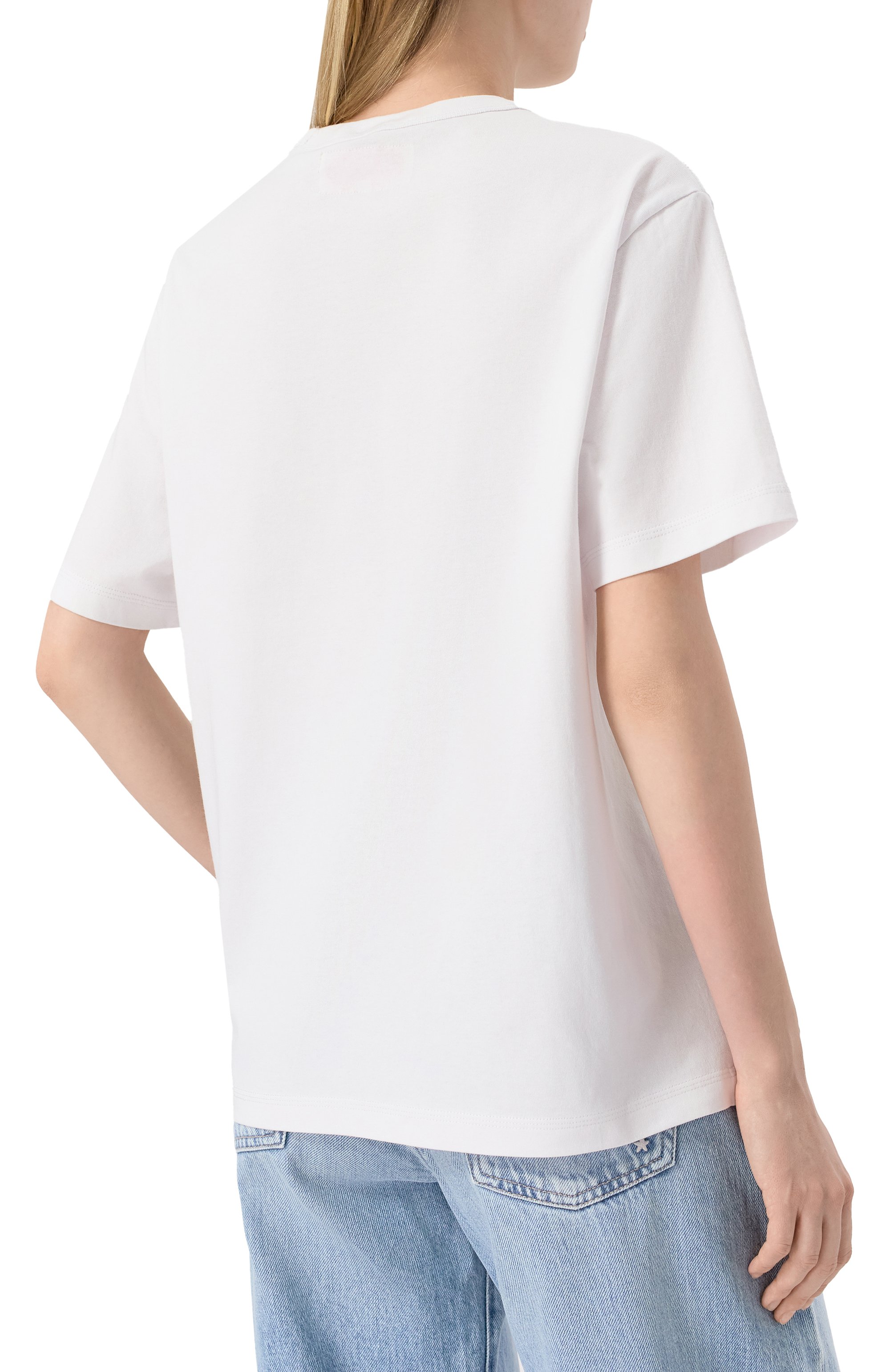 Хлопковая футболка AECA WHITE, арт. AWCMSSBDTTSST010C0.WHITE (XL), фото 4