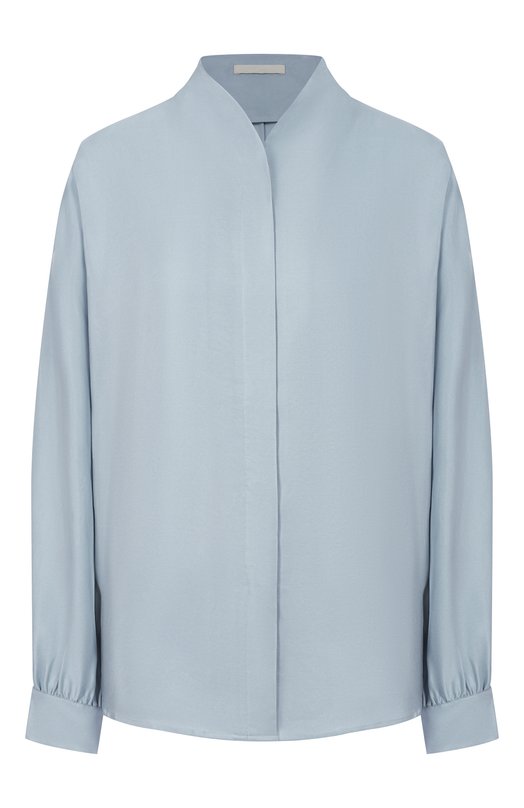 Шелковая блузка 12 STOREEZ 136070 Голубой 136070