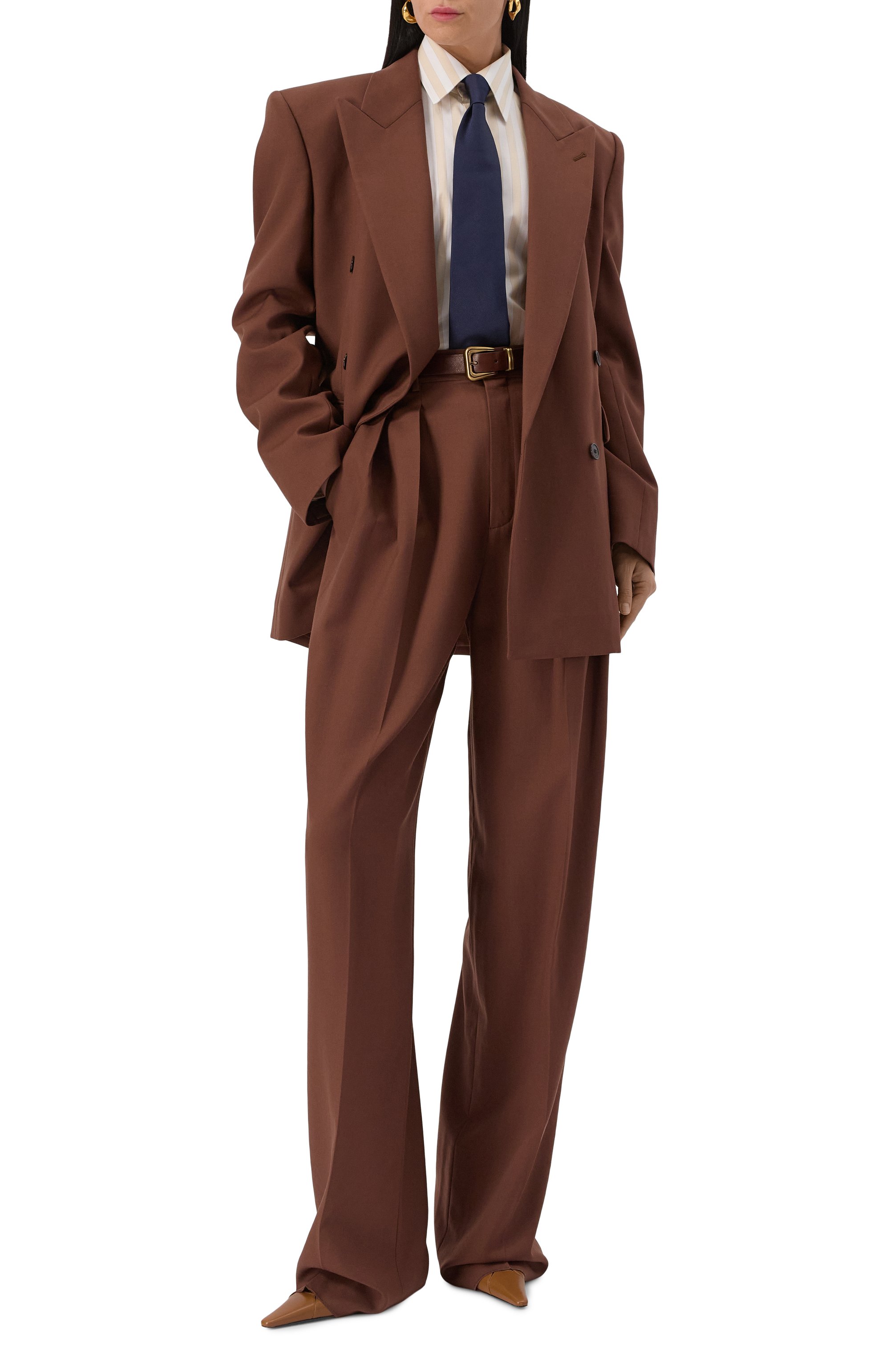 Шерстяные брюки SAINT LAURENT, арт. 824389/Y405W, фото 2