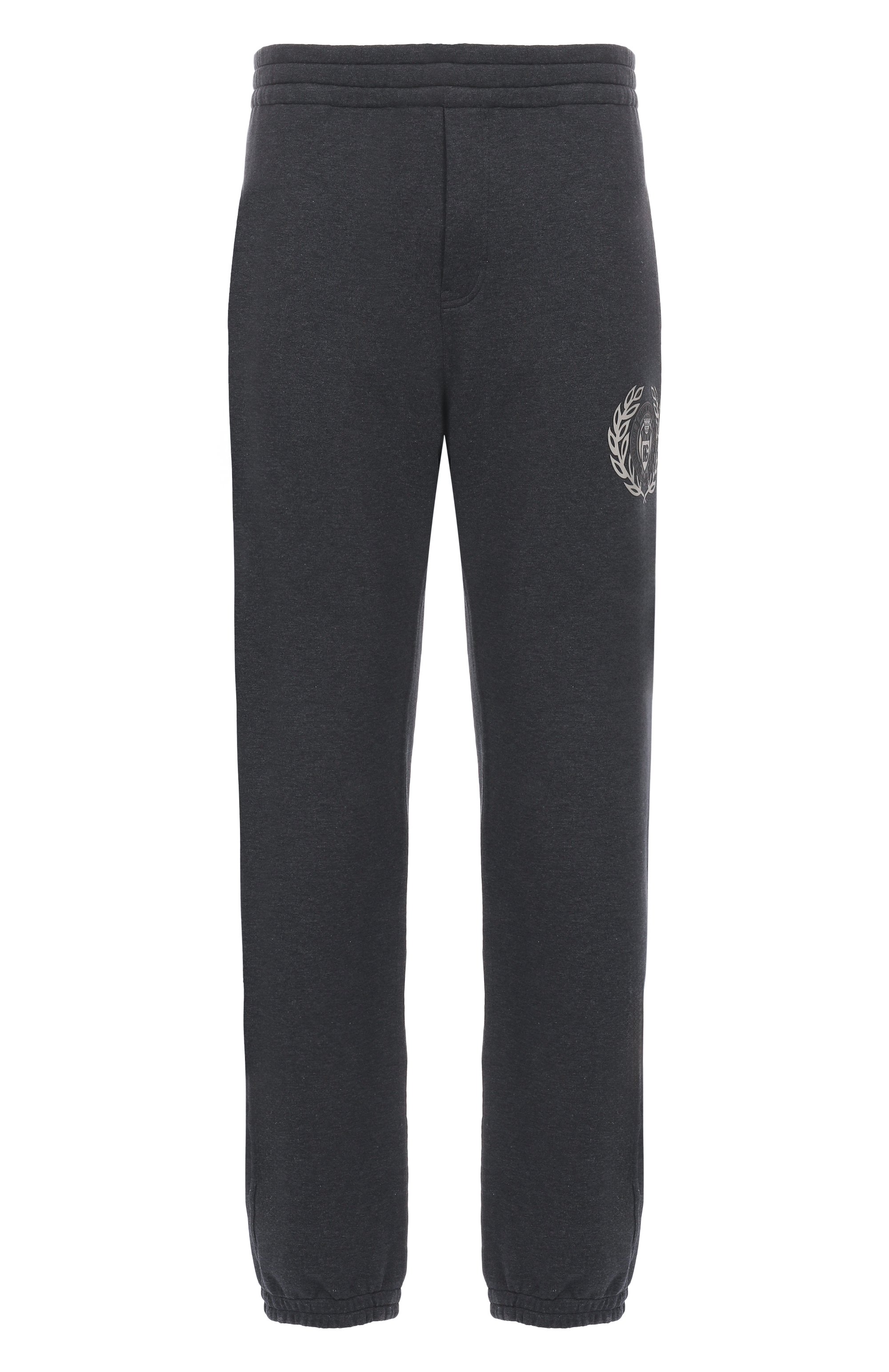 Хлопковые джоггеры DOLCE & GABBANA темно-серого цвета по цене 87550 руб., арт. GP0M3T/G703W, фото 1 Хлопковые джоггеры DOLCE & GABBANA, арт. GP0M3T/G703W, фото 1