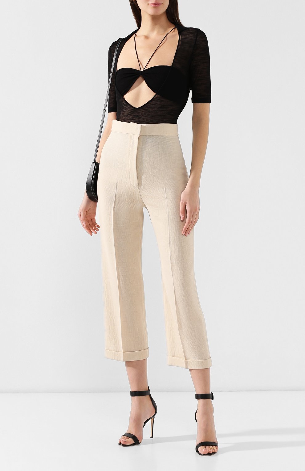 Топ из вискозы JACQUEMUS черного цвета по цене 35950 руб., арт. 191KN19/36990, фото 2 Топ из вискозы JACQUEMUS, арт. 191KN19/36990, фото 2