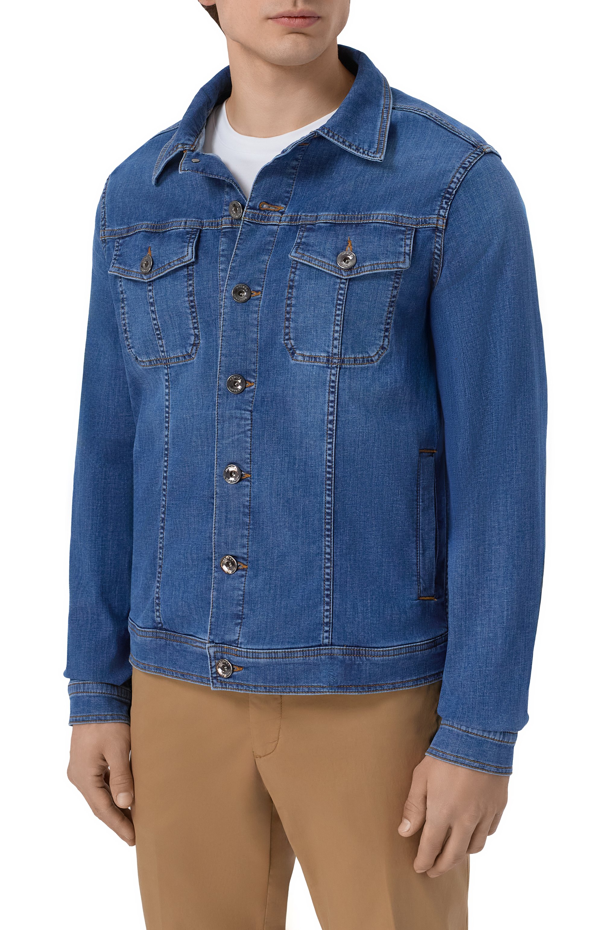 Джинсовая куртка ANDREA CAMPAGNA, арт. J-SR BLUE USED/DUCKY SPACE BLUE, фото 3