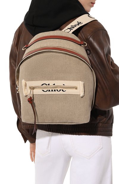 Рюкзак woody CHLOÉ светло-коричневого цвета по цене 214000 руб., арт. CHC23AS379/L06, фото 2 Рюкзак woody CHLOÉ, арт. CHC23AS379/L06, фото 2