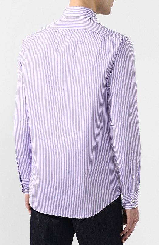 фото Хлопковая сорочка с воротником button down ralph lauren