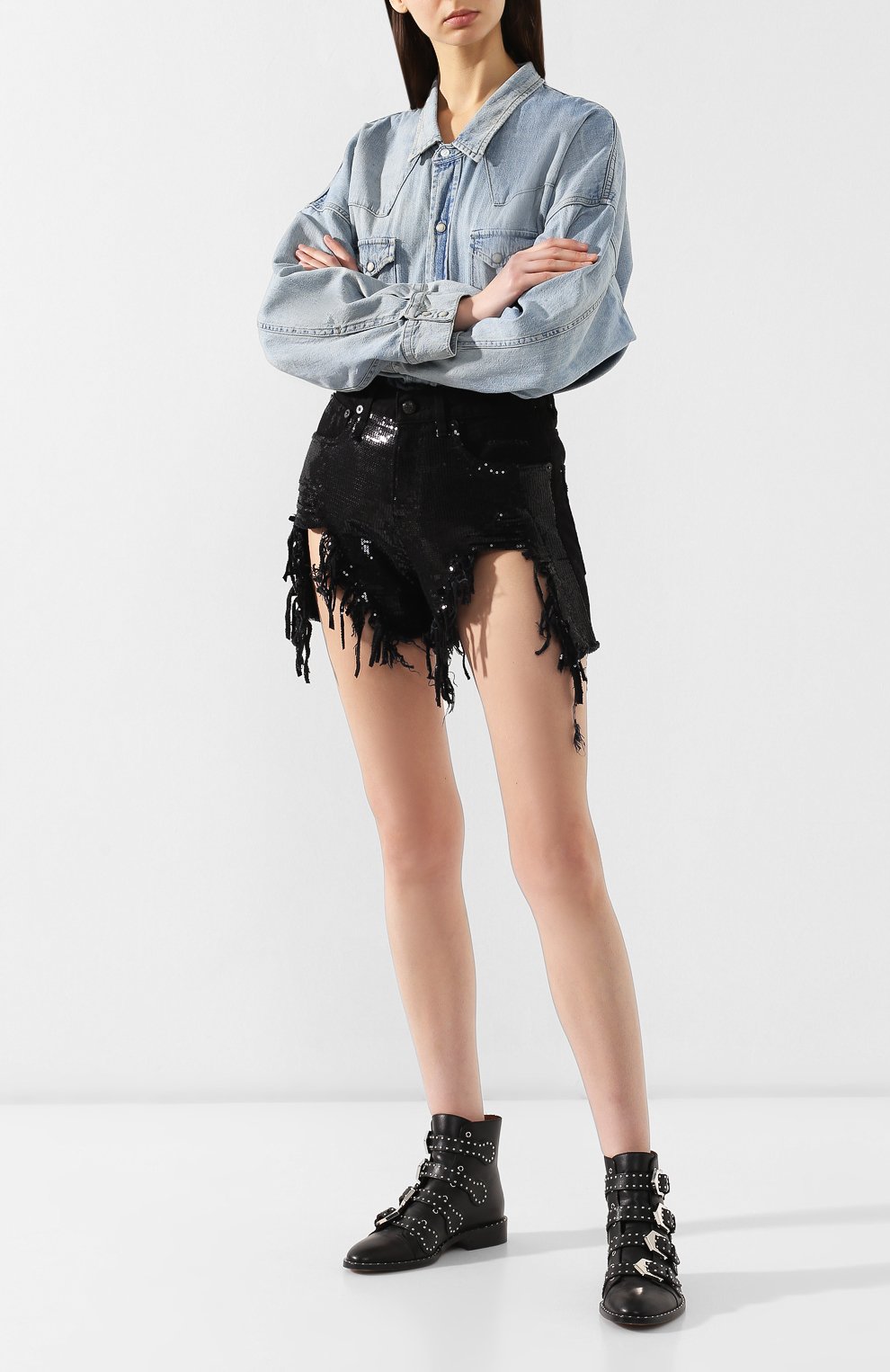 Шорты с пайетками R13, арт. R13W0190-893, фото 2