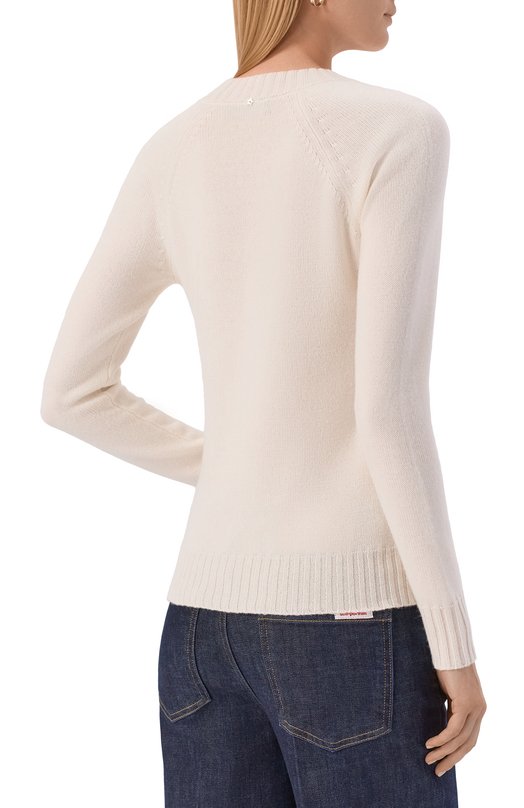 Пуловер из шерсти и кашемира Lorena Antoniazzi GM09A/2472 Кремовый  GM09A/2472 Фото 4