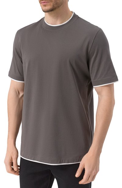 Хлопковая футболка BRUNELLO CUCINELLI, арт. M0B137427, фото 3