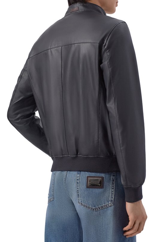 Двусторонний кожаный бомбер Gimo's 6S20.1.090.62R/112 Чёрный  6S20.1.090.62R/112 Фото 4