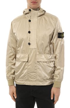 Мужская анорак STONE ISLAND бежевого цвета, арт. 751560921 | Фото 3 (Длина (верхняя одежда): Короткие; Материал сплава: Проставлено; Материал внешний: Синтетический материал; Драгоценные камни: Проставлено; Кросс-КТ: Куртка, Ветровка, Легкая куртка; Стили: Кэжуэл)