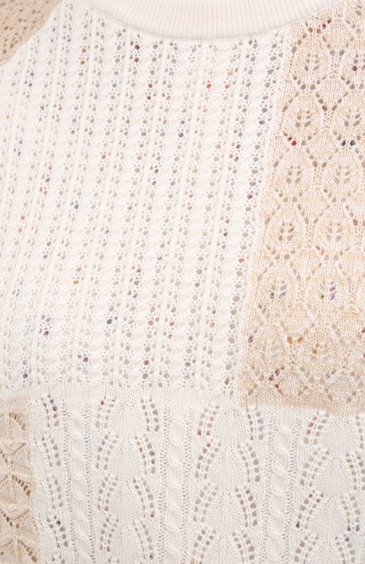 Пуловер из шерсти и хлопка Alice + Olivia Бежевый, фото 6