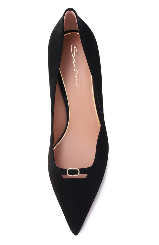 Замшевые туфли Santoni WDIG71917HA2NHZW Чёрный  WDIG71917HA2NHZW Фото 6