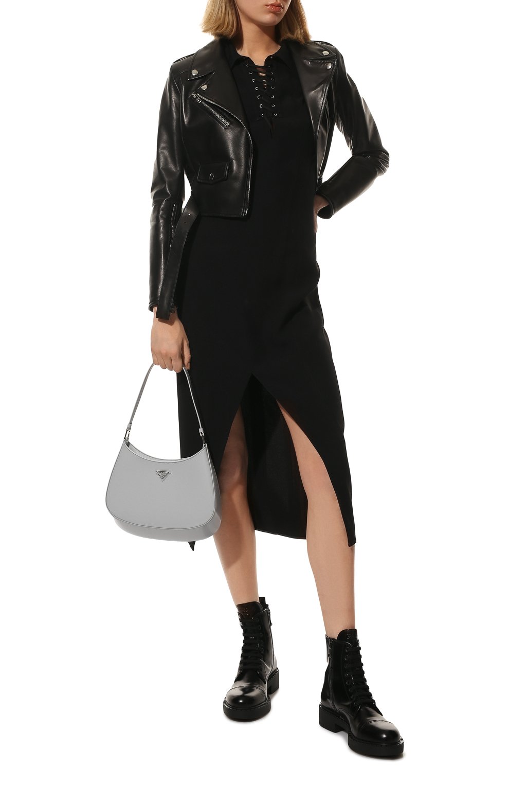 Кожаные ботинки PRADA черного цвета по цене 92000 руб., арт. 1T360M-055-F0002-050, фото 2 Кожаные ботинки PRADA, арт. 1T360M-055-F0002-050, фото 2