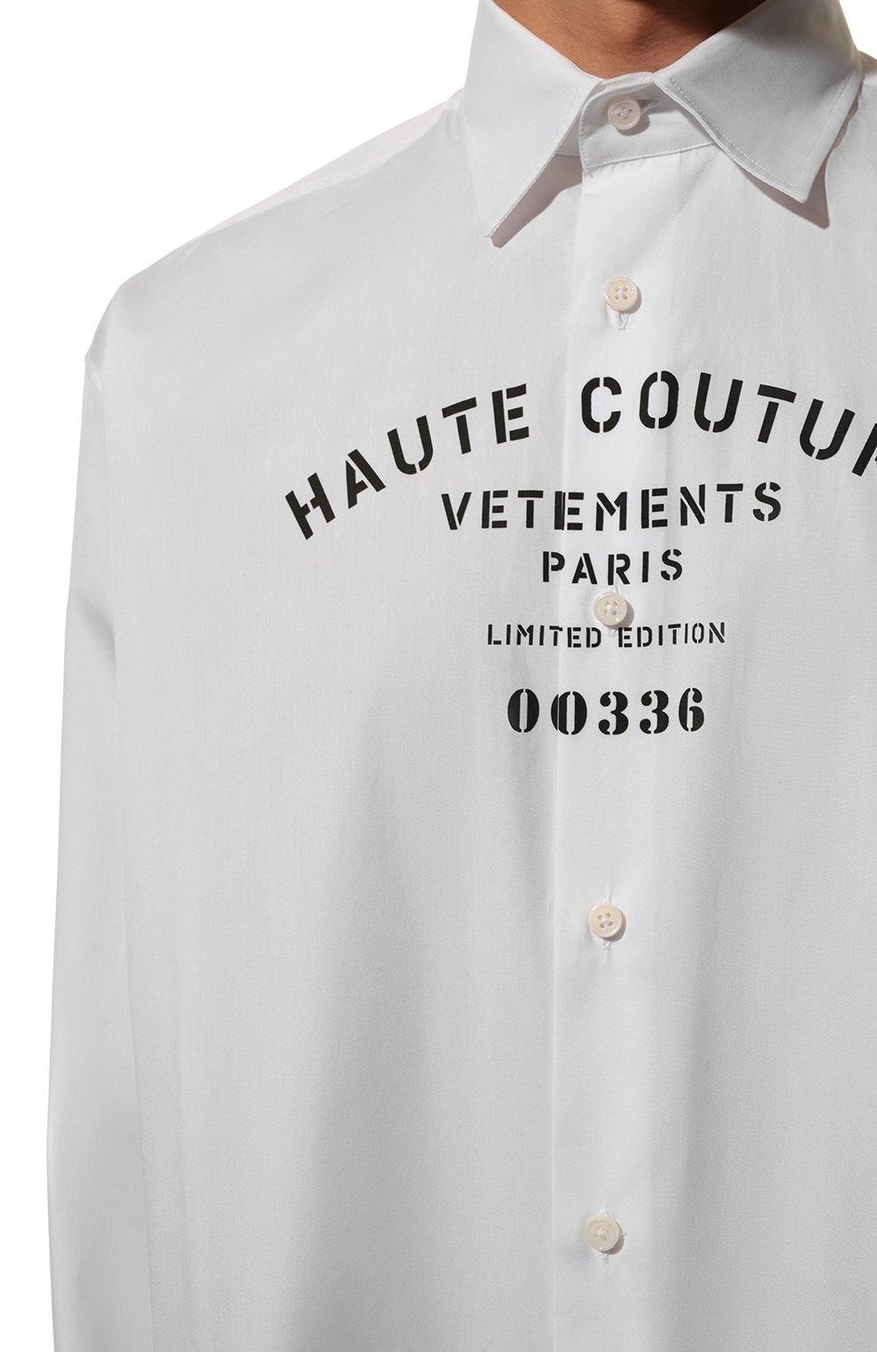 Хлопковая рубашка VETEMENTS, арт. UA53SH450W 1001/M, фото 5