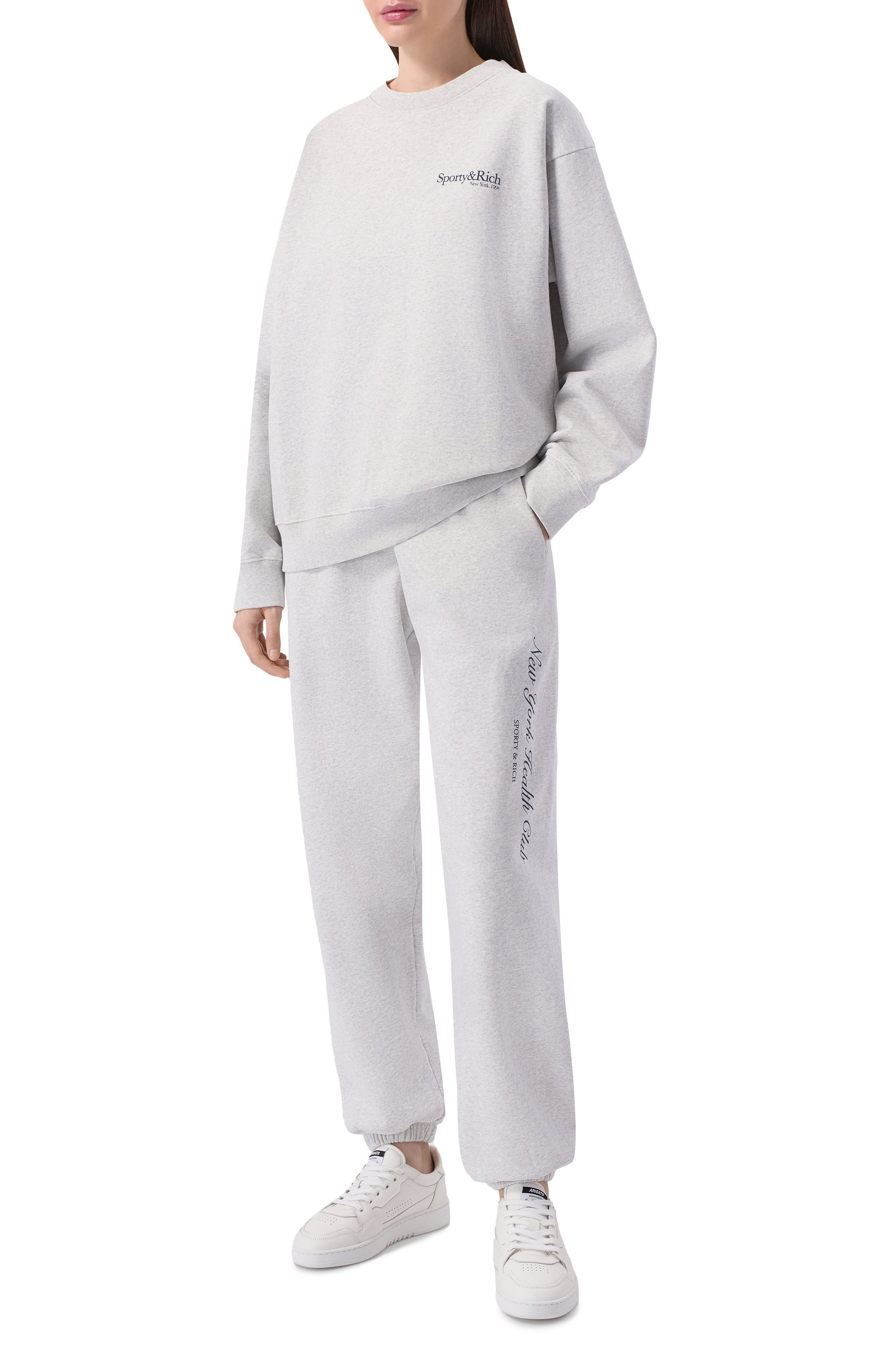 Хлопковый свитшот SPORTY AND RICH, арт. ST07162175GY03, фото 2