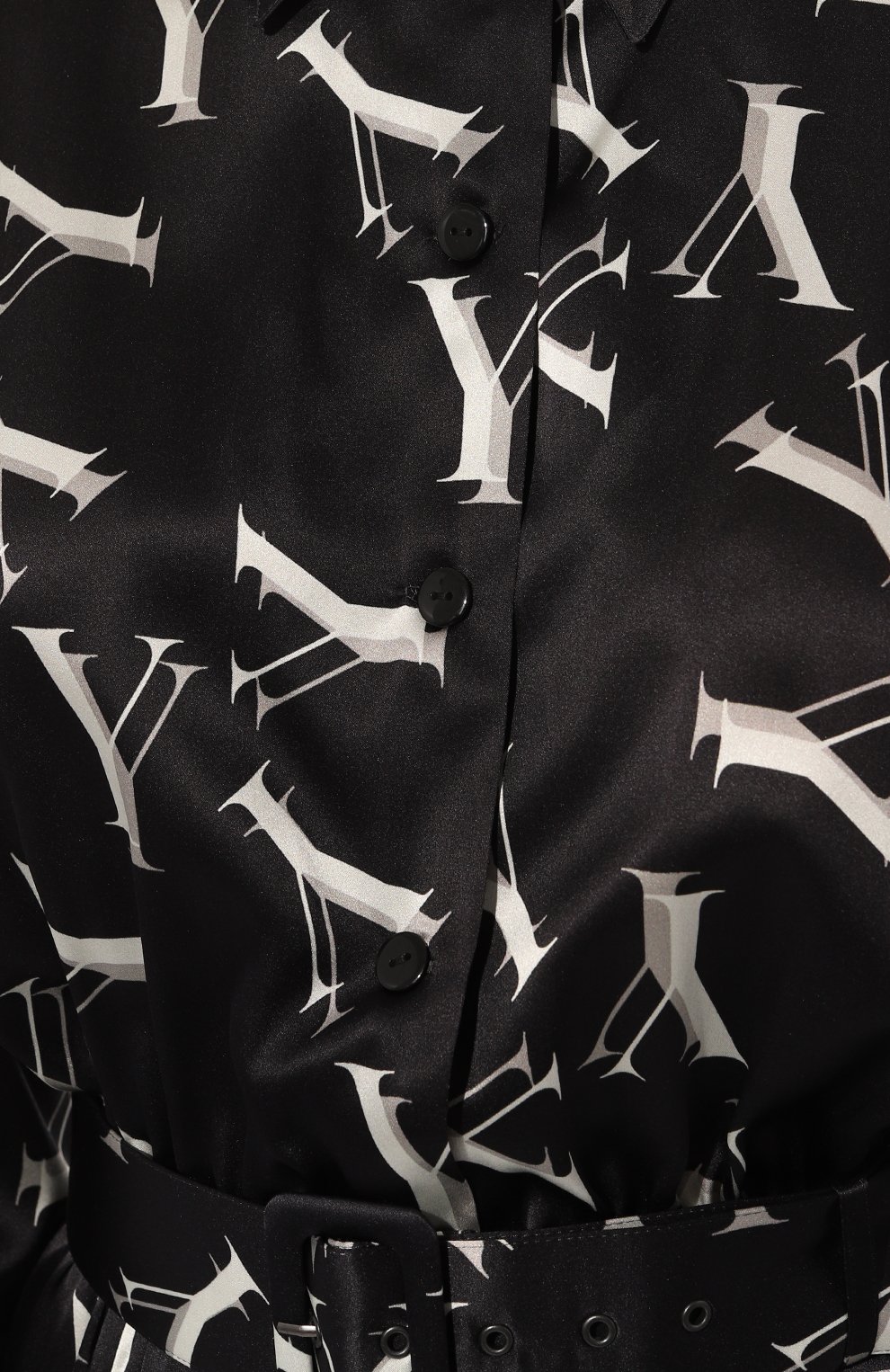 Атласное платье YANINA черно-белого цвета по цене 226300 руб., арт. 0-2495, фото 5 Атласное платье YANINA, арт. 0-2495, фото 5