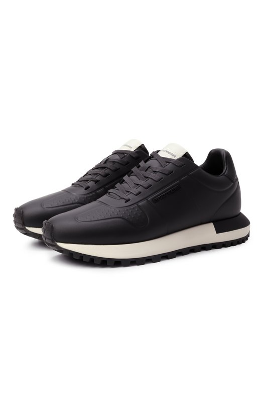 Кожаные кроссовки Emporio Armani EM003740/AF19726 Чёрный EM003740/AF19726
