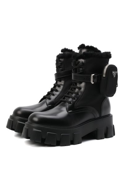 Комбинированные ботинки monolith PRADA, арт. 1T255M-3LEK-F0002-ZB55, фото 1