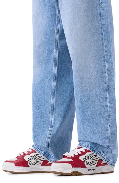 Кожаные кеды venice worn out PALM ANGELS красного цвета по цене 62700 руб., арт. PMIA101F25LEA001, фото 3 Кожаные кеды venice worn out PALM ANGELS, арт. PMIA101F25LEA001, фото 3