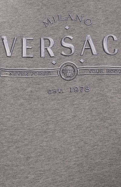 Хлопковая футболка VERSACE, арт. 1018293/1A13085/4A-6A, фото 3