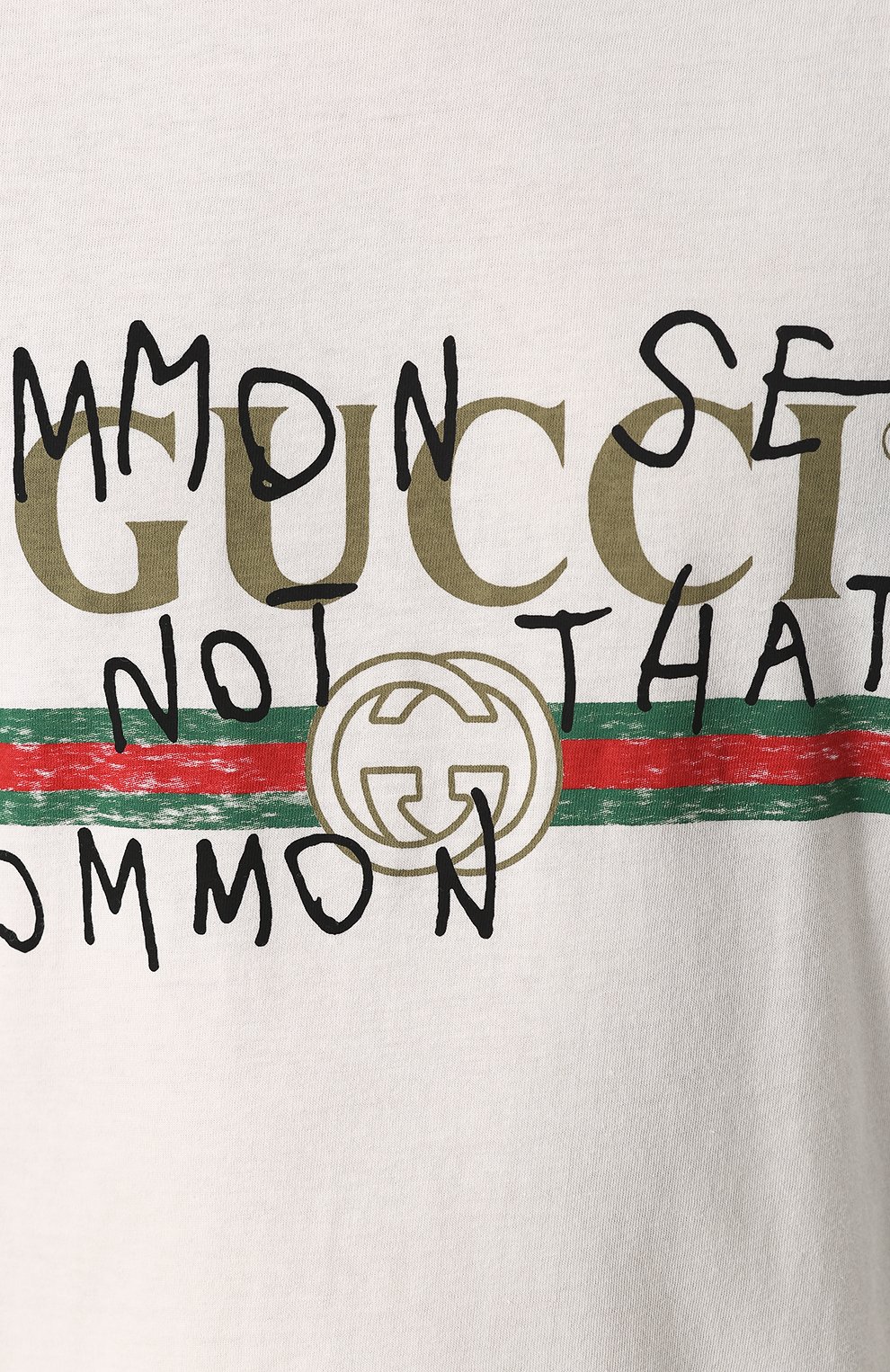 Хлопковая футболка с принтом GUCCI, арт. 493117/X3H99, фото 5