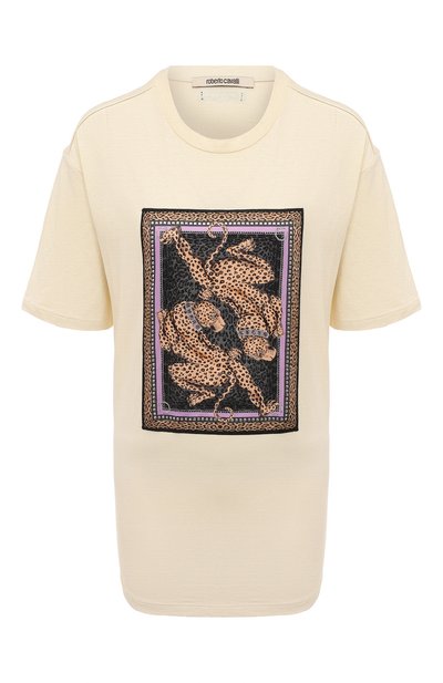 Хлопковая футболка ROBERTO CAVALLI, арт. QKT61M/JD060, фото 1