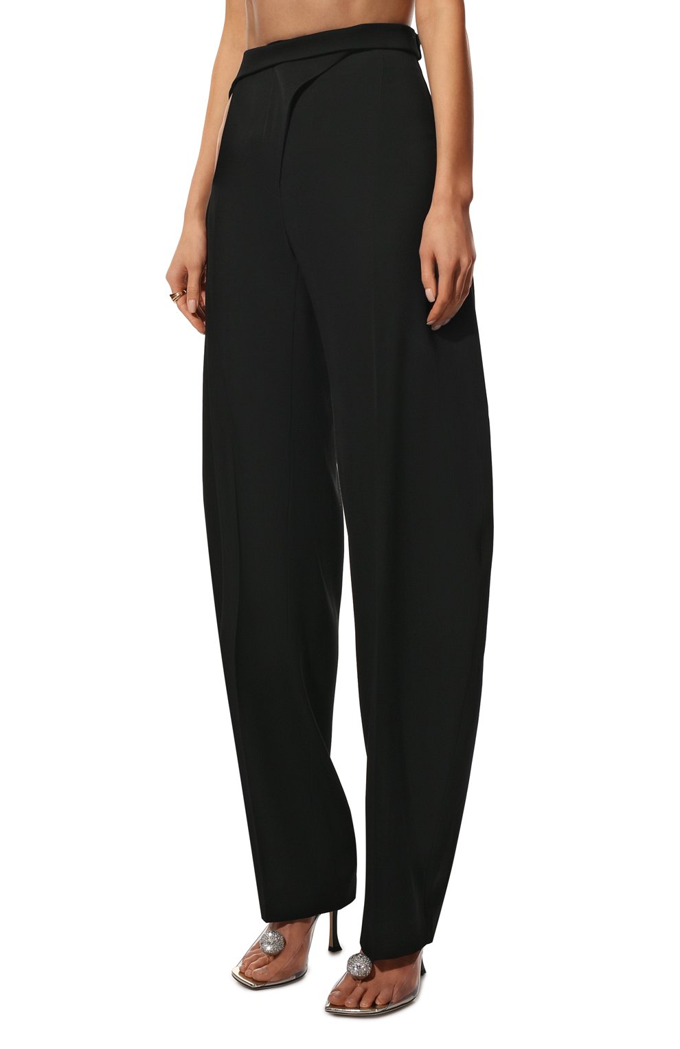 Шерстяные брюки MUGLER черного цвета по цене 121000 руб., арт. 21W1PA0344181, фото 3 Шерстяные брюки MUGLER, арт. 21W1PA0344181, фото 3