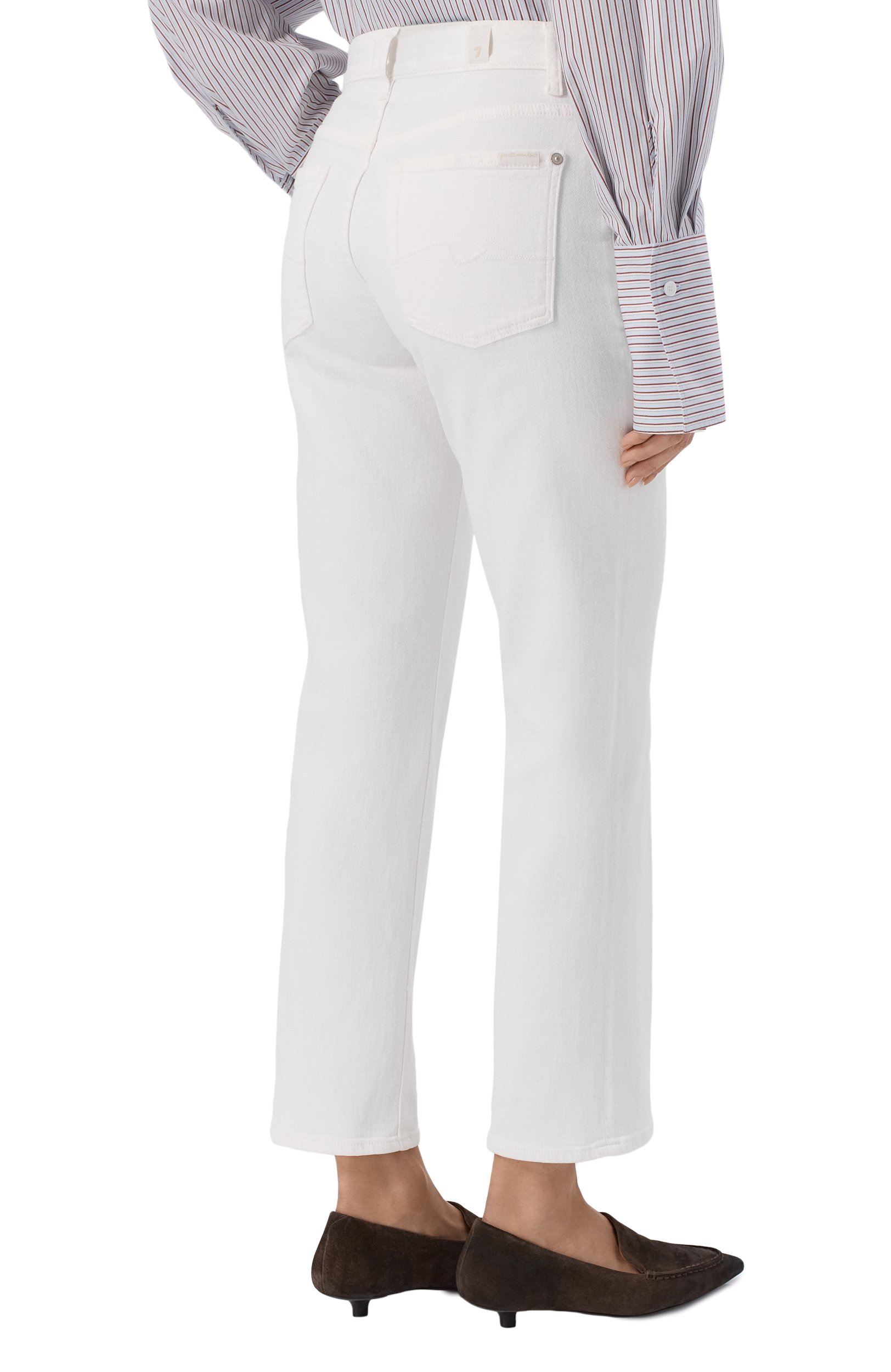 Джинсы calie 7 FOR ALL MANKIND белого цвета по цене 31900 руб., арт. 7U023549-LLS, фото 4 Джинсы calie 7 FOR ALL MANKIND, арт. 7U023549-LLS, фото 4