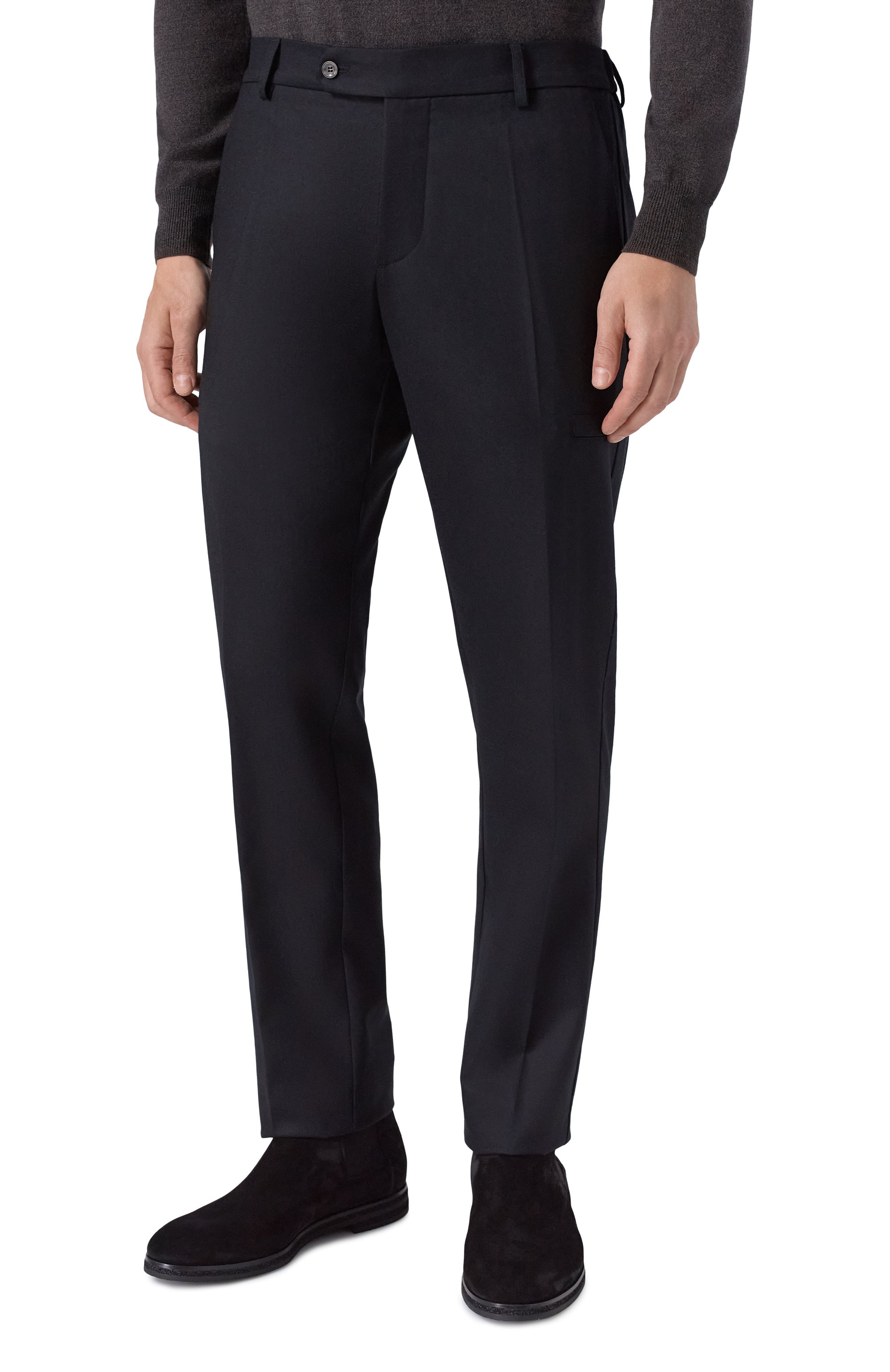 Шерстяные брюки MARCO PESCAROLO черного цвета по цене 72050 руб., арт. METIS/5215, фото 3 Шерстяные брюки MARCO PESCAROLO, арт. METIS/5215, фото 3