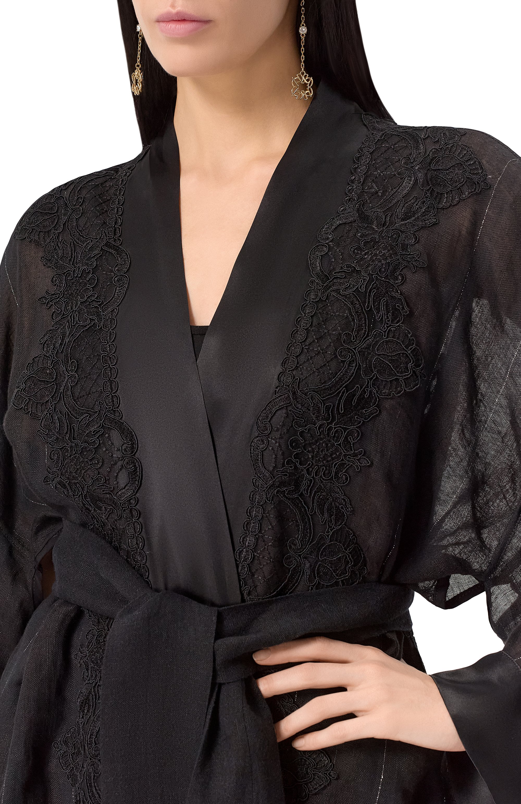 Кимоно изо льна и вискозы MAURIZIO, арт. W07041979, фото 5