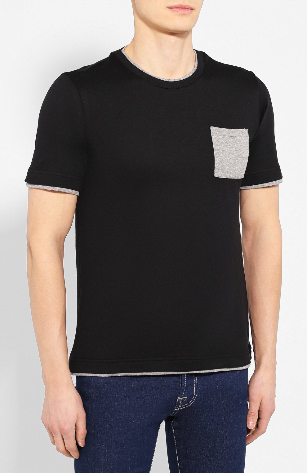 Хлопковая футболка ELEVENTY PLATINUM черного цвета по цене 15800 руб., арт. A75TSHA03 JER0A006, фото 3 Хлопковая футболка ELEVENTY PLATINUM, арт. A75TSHA03 JER0A006, фото 3