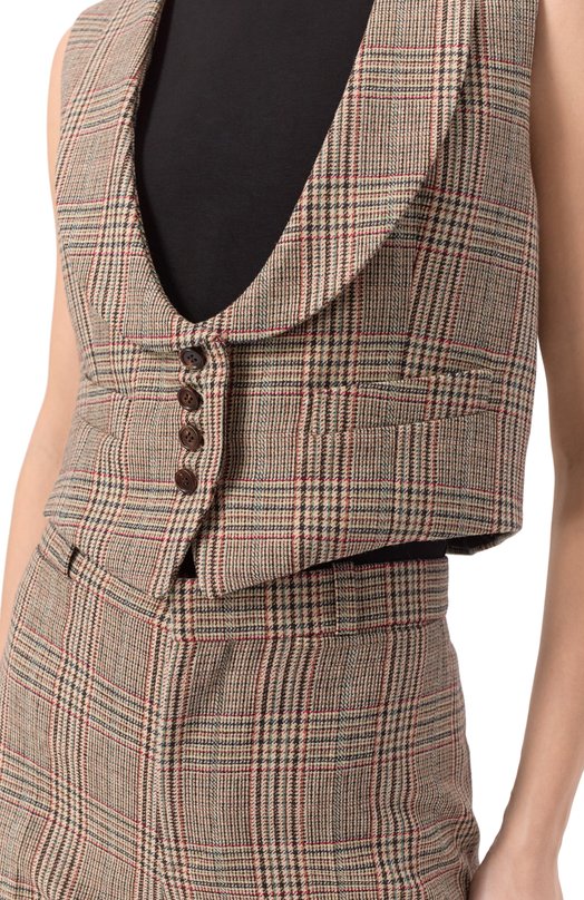 Шерстяной жилет Chloé CH25SGI01304 Бежевый  CH25SGI01304 Фото 5