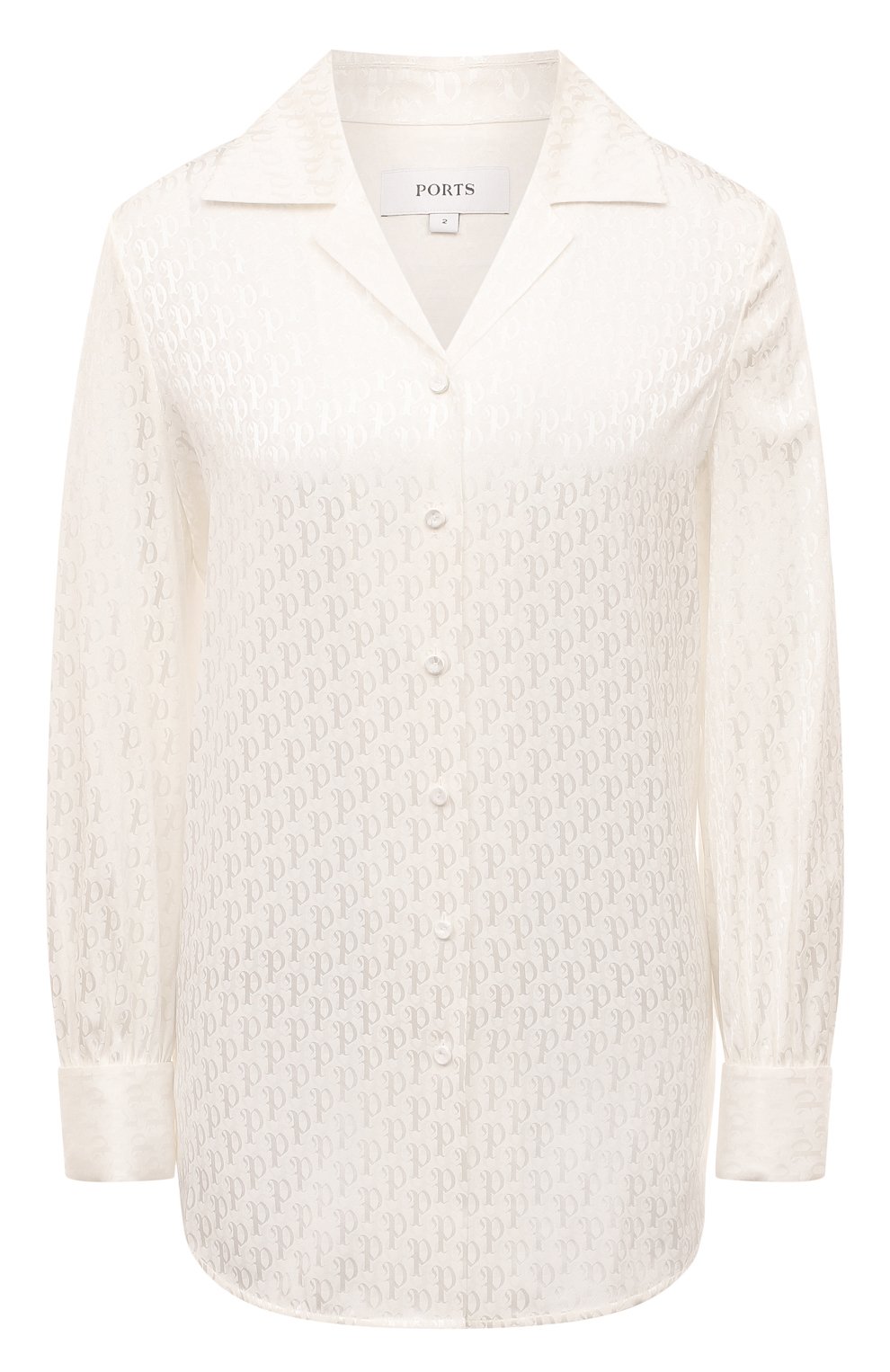 Шелковая рубашка PORTS 1961 кремового цвета по цене 98300 руб., арт. PWLD9B093Q-FT018, фото 1 Шелковая рубашка PORTS 1961, арт. PWLD9B093Q-FT018, фото 1