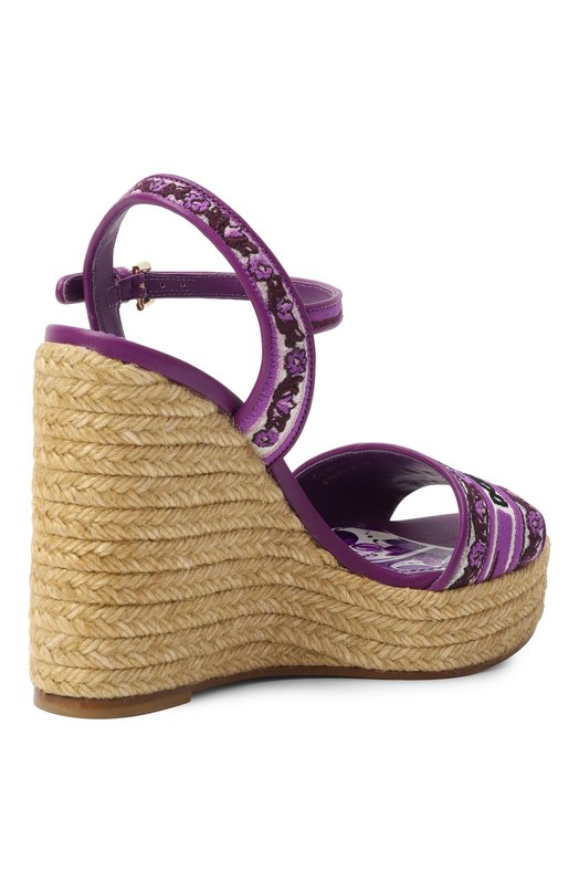 Комбинированные босоножки Dolce & Gabbana CZ0318/AV804 Фиолетовый  CZ0318/AV804 Фото 5