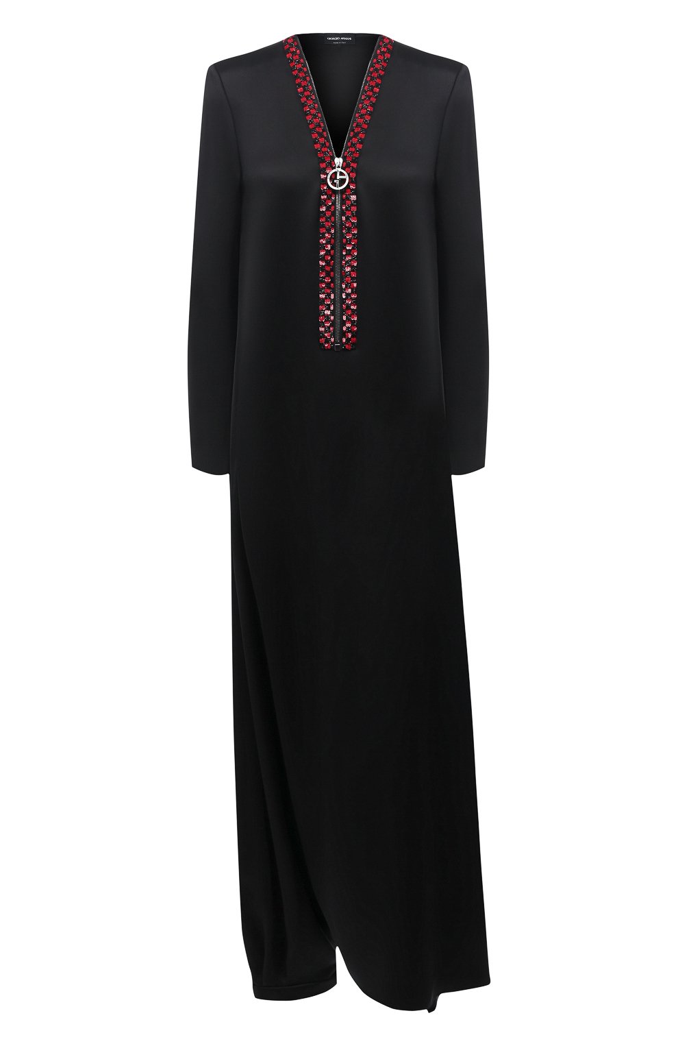 Шелковое платье GIORGIO ARMANI черного цвета по цене 584000 руб., арт. 0WHVR02Q/T0246, фото 1 Шелковое платье GIORGIO ARMANI, арт. 0WHVR02Q/T0246, фото 1