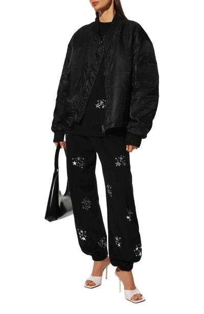 Хлопковые джоггеры MSGM черного цвета по цене 49950 руб., арт. 3342MDP165 227999, фото 2 Хлопковые джоггеры MSGM, арт. 3342MDP165 227999, фото 2