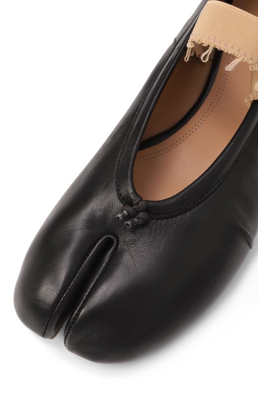 Кожаные балетки Tabi Maison Margiela S39WZ0104/P6853 Чёрный  S39WZ0104/P6853 Фото 7