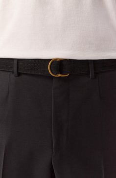 Мужской замшевый ремень GIORGIO ARMANI черного цвета, арт. GM001502/AF15665 | Фото 2 (Материал: Натуральная кожа, Замша; Нос: Не проставлено; Случай: Повседневный)