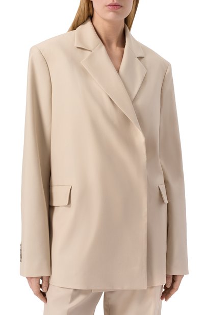 Шерстяной жакет LOULOU DE SAISON светло-бежевого цвета по цене 61550 руб., арт. ARL0, фото 3 Шерстяной жакет LOULOU DE SAISON, арт. ARL0, фото 3