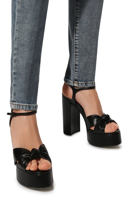 Кожаные босоножки Bianca Saint Laurent 606713/1N800 Чёрный  606713/1N800 Фото 3