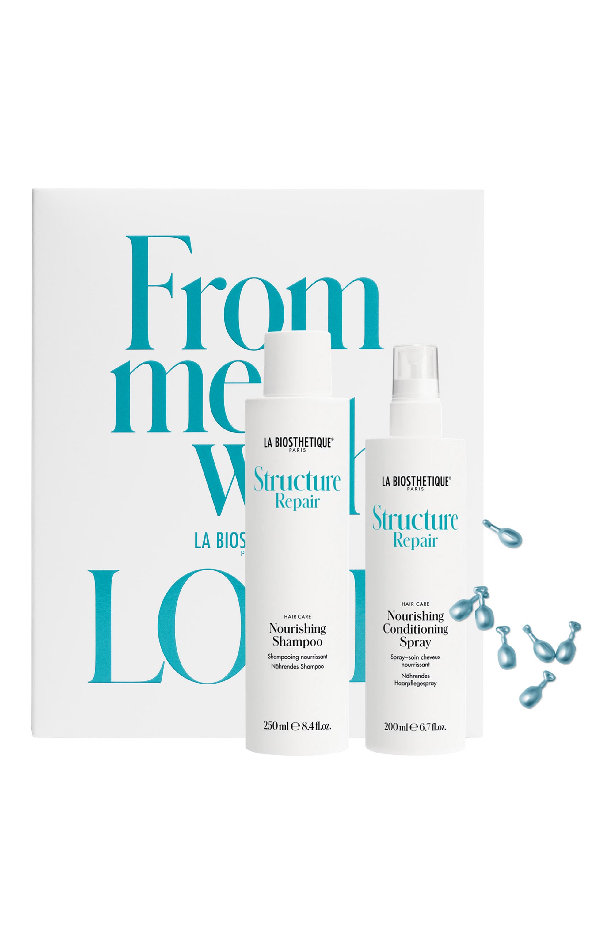 Набор nourish your hair (200+250ml) LA BIOSTHETIQUE бесцветного цвета по цене 9000 руб., арт. 12061, фото 1 Набор nourish your hair (200+250ml) LA BIOSTHETIQUE, арт. 12061, фото 1