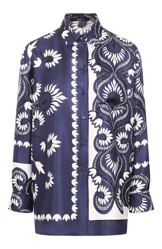 Шелковая рубашка Weekend Max Mara WKDLASTRA Синий WKDLASTRA