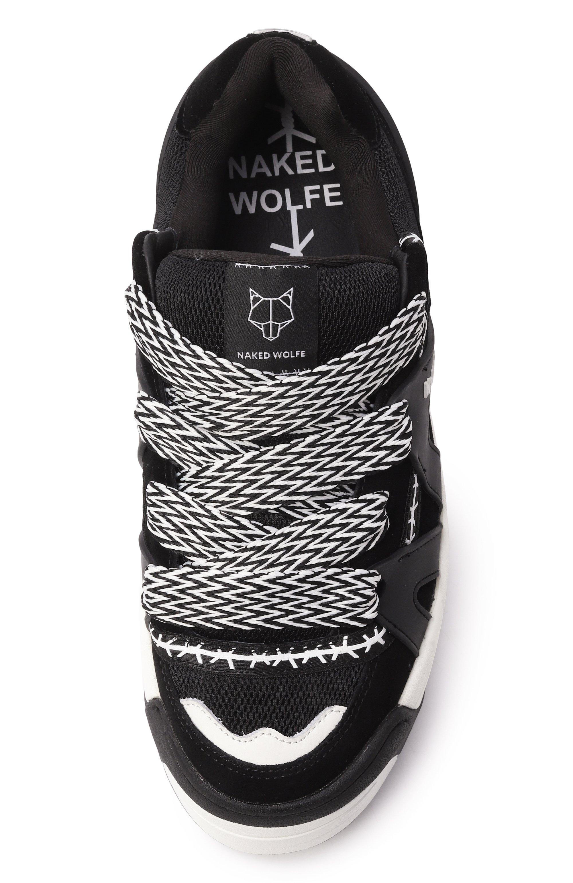 Комбинированные кеды slider NAKED WOLFE черного цвета по цене 33750 руб., арт. SLIDER/SUE, фото 6 Комбинированные кеды slider NAKED WOLFE, арт. SLIDER/SUE, фото 6